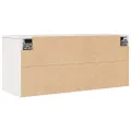 Armoire murale Blanc 80x30x35 cm Bois de pin massif