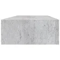 Étagère à tiroir murale Gris béton 60x23,5x10 cm MDF