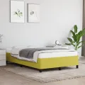Cadre de lit sans matelas vert 120x200 cm tissu