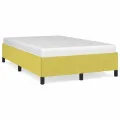 Cadre de lit sans matelas vert 120x200 cm tissu