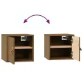 Armoires murales 2pcs Marron miel 31,5x30x30 cm Bois pin massif