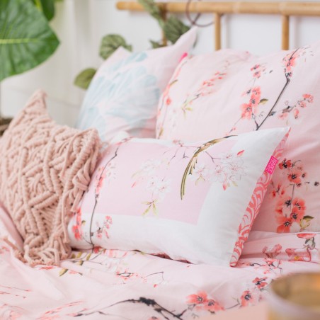 Housse de Couette HappyFriday Chinoiserie rose Multicouleur 155 x 220