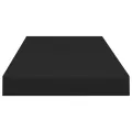 Étagères murales flottantes 2 pcs noir 60x23,5x3,8 cm MDF