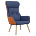 Chaise de relaxation Bleu Tissu et PVC