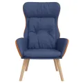 Chaise de relaxation Bleu Tissu et PVC