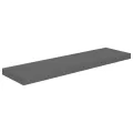 Étagère murale flottante Gris brillant 90x23,5x3,8 cm MDF