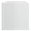 Étagère murale à CD Blanc brillant 75x18x18cm Bois d'ingénierie