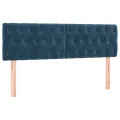 cadre de lit et matelas Bleu foncé 140x190cm Velours