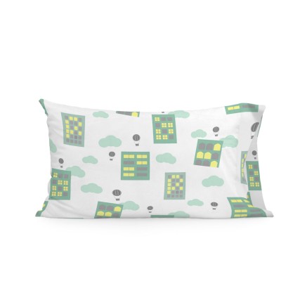 Funda de almohada HappyFriday Happynois Air balloon Multicolor 50 x 75