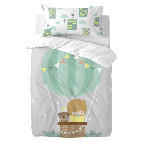 Funda de almohada HappyFriday Happynois Air balloon Multicolor 50 x 75