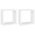 Étagères cube murales 2 pcs Blanc 30x15x30 cm