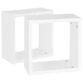 Étagères cube murales 2 pcs Blanc 30x15x30 cm