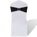 Ruban décoratif élastique avec boucle de chaise 25 pcs Noir