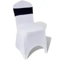 Ruban décoratif élastique avec boucle de chaise 25 pcs Noir