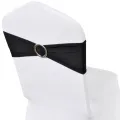 Ruban décoratif élastique avec boucle de chaise 25 pcs Noir