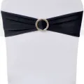 Ruban décoratif élastique avec boucle de chaise 25 pcs Noir