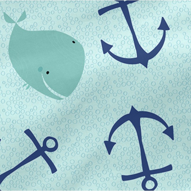 Lenzuolo con angoli aderenti HappyFriday Moshi Moshi Whale Multicolore