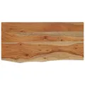 Étagère murale rectangulaire massif acacia bordure assortie