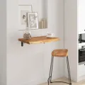 Étagère murale 40x40x2,5cm carré massif acacia bordure assortie