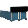 cadre de lit et matelas Bleu foncé 140x190cm Velours