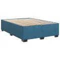 cadre de lit et matelas bleu 140x190 cm velours