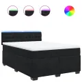 cadre de lit avec matelas Noir 140x190 cm Velours