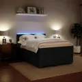cadre de lit avec matelas Noir 140x190 cm Velours