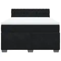 cadre de lit avec matelas Noir 140x190 cm Velours