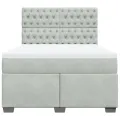 cadre de lit et matelas Gris clair 140x200cm Velours