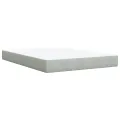cadre de lit et matelas Gris clair 140x200cm Velours