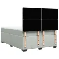 cadre de lit et matelas Gris clair 140x200cm Velours