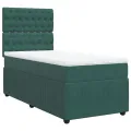 cadre de lit et matelas Vert foncé 80x200 cm Velours