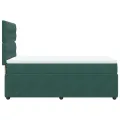 cadre de lit et matelas Vert foncé 80x200 cm Velours