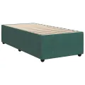 cadre de lit et matelas Vert foncé 80x200 cm Velours