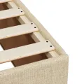 cadre de lit avec matelas Crème 80x200 cm Tissu
