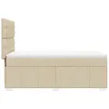 cadre de lit avec matelas Crème 80x200 cm Tissu