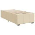 cadre de lit avec matelas Crème 80x200 cm Tissu