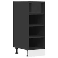 Armoire de plancher noir 30x44,5x81,5 cm bois d'ingénierie