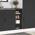 Armoire de plancher noir 30x44,5x81,5 cm bois d'ingénierie