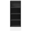 Armoire de plancher noir 30x44,5x81,5 cm bois d'ingénierie