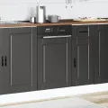 Panneau de lave-vaisselle Porto noir 45x1,5x67 cm