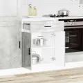 Armoire de cuisine Porto gris béton bois d'ingénierie