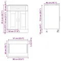 Armoire de cuisine Porto blanc bois d'ingénierie
