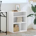 Bibliothèque blanc 60x30x71,5 cm bois d'ingénierie