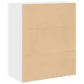 Bibliothèque blanc 60x30x71,5 cm bois d'ingénierie