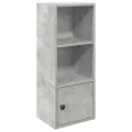 Bibliothèque gris béton 31x24x77 cm bois d'ingénierie