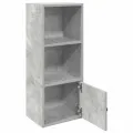 Bibliothèque gris béton 31x24x77 cm bois d'ingénierie