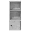 Bibliothèque gris béton 31x24x77 cm bois d'ingénierie