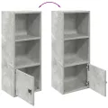 Bibliothèque gris béton 31x24x77 cm bois d'ingénierie