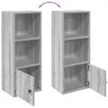 Bibliothèque sonoma gris 31x24x77 cm bois d'ingénierie